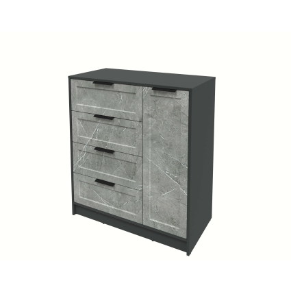 Тумба Тренд КТ-Т90 (Антрацит ЛДСП/ Керамика ЛМДФ) Ш900 В1020 Г451 Тумба Тренд КТ-Т90 (Антрацит ЛДСП/ Керамика ЛМДФ) Ш900 В1020 Г451